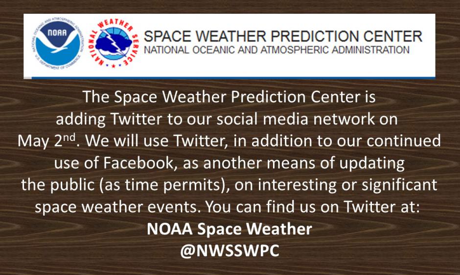 SWPC Twitter Information Announcement