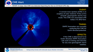 CME Detected on 23 March UTC-Day