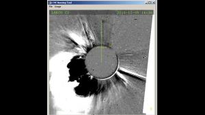 coronagraph imagery from the Large Angle and Spectrometric Coronagraph Experiment (LASCO) 